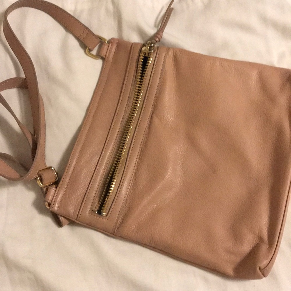Leather crossbody bag.